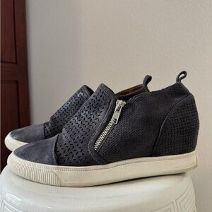 DV by Dolce Vita Charcoal Grey Krissa Wedge Sneakers